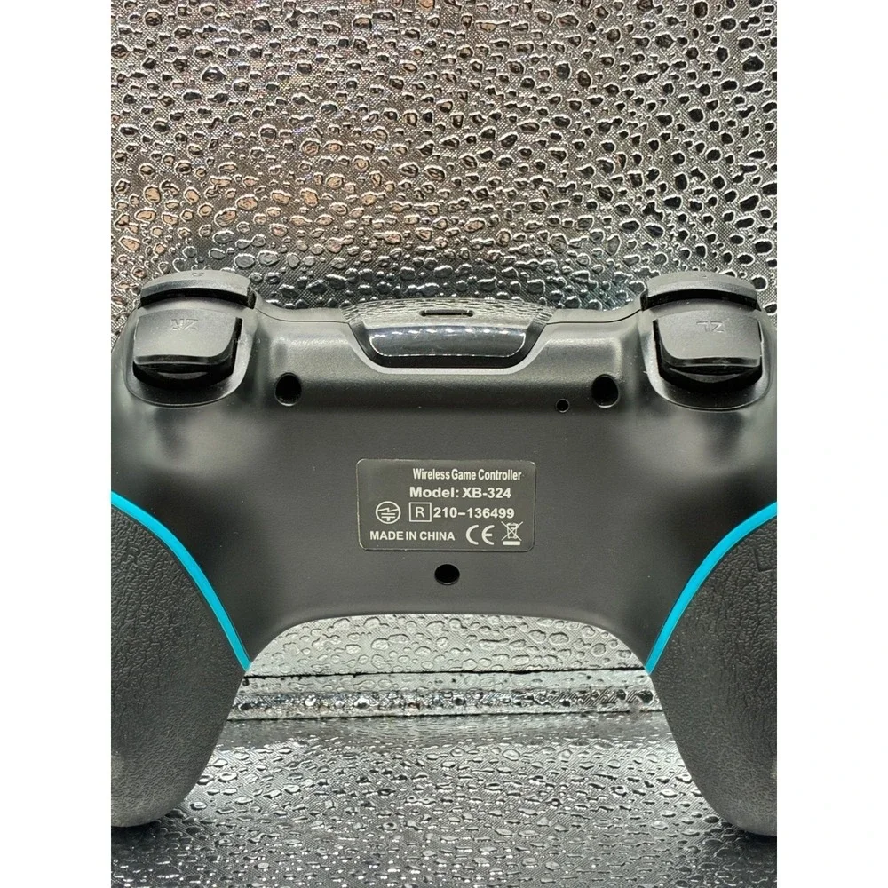 Wireless Game Controller XB-324 Black and Blue Bluetooth Gamepad for Switch PC